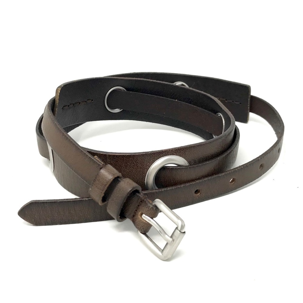 BCBGMaxAzria Genuine Leather Grommet Belt XS/S